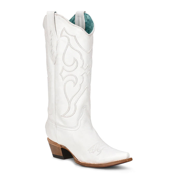 Corral Ladies White Embroidery Boots  Z5046