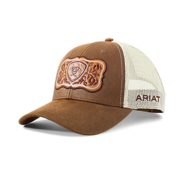Ariat Snapback Leather Buckle Patch Ball Cap A300070002