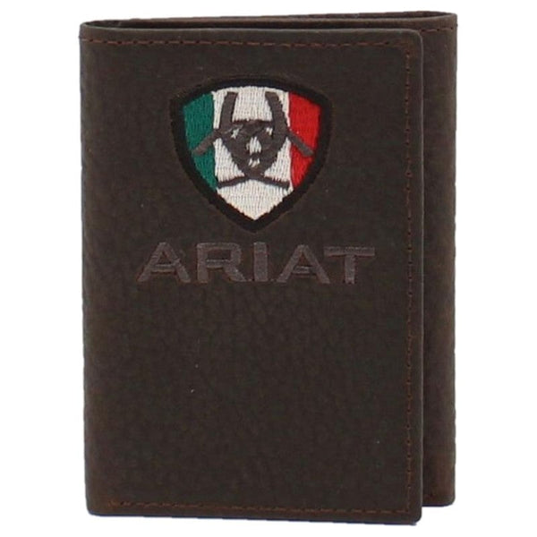 Ariat Men's Mexico Flag Logo Trifold Wallet A35492282