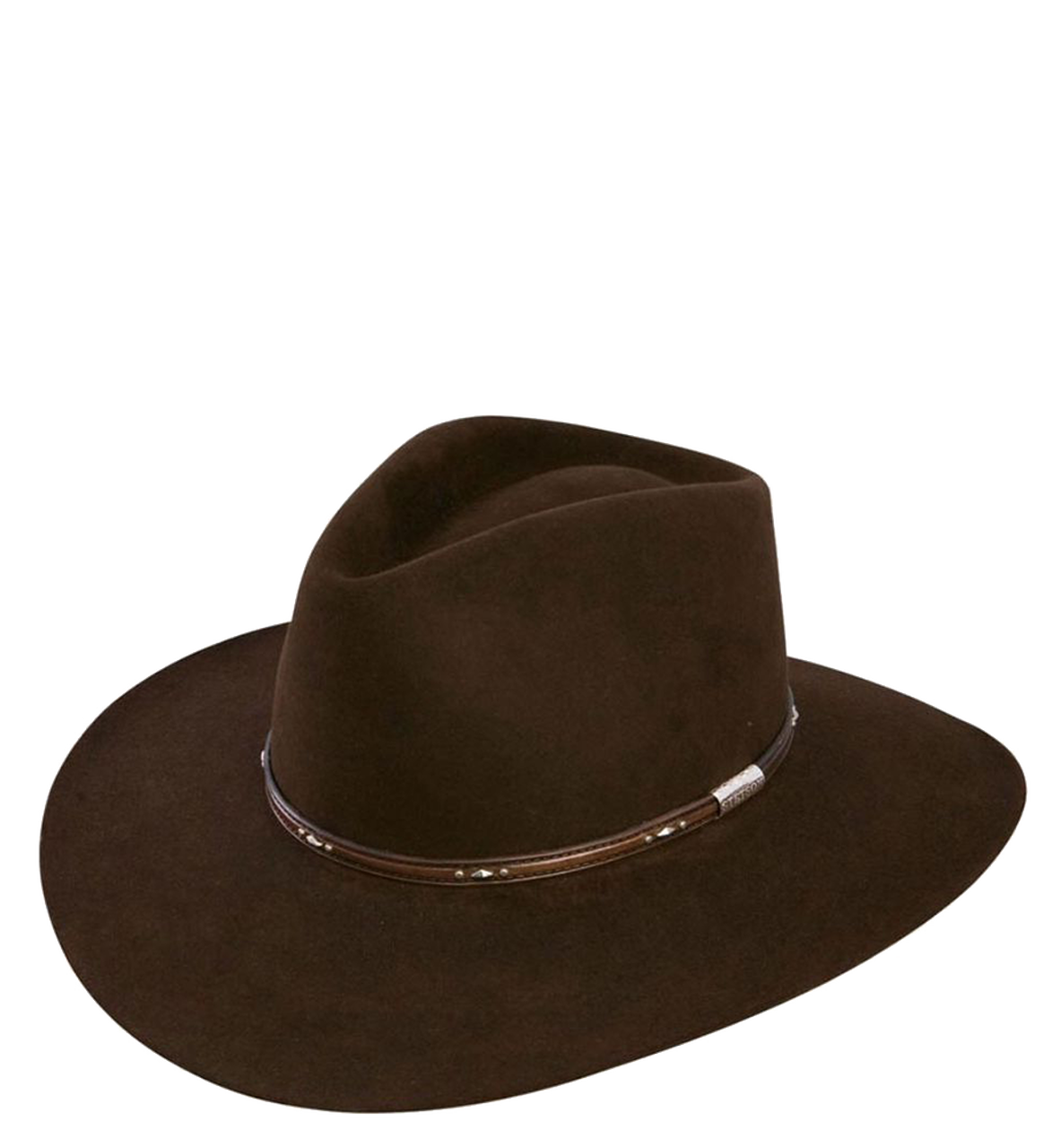 Stetson Pawnee 5X Rabbit Fur Western Hat w/ 3 1/4