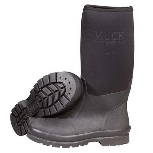 Muck Boot Chore Hi All-Conditions Work Boot, Black- CHH-000A-BL