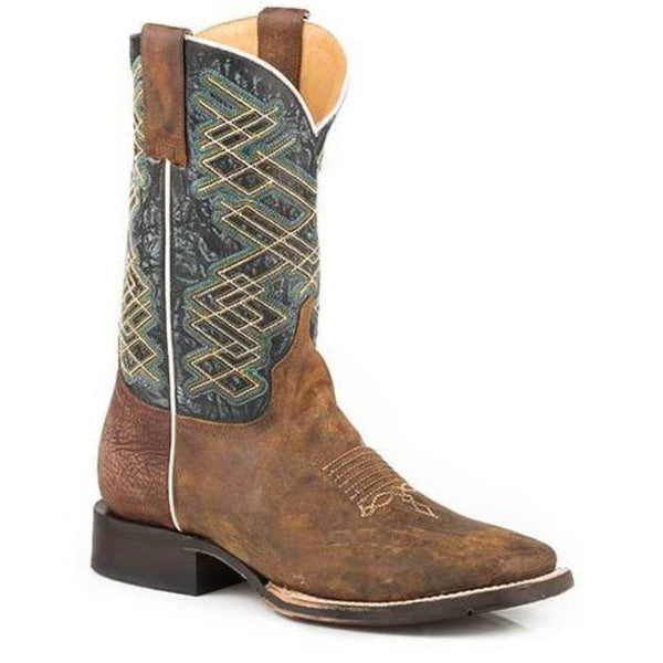 Stetson Men's Rider Tru -X Leather Boots Handcrafted Brown 12-020-8911-4011