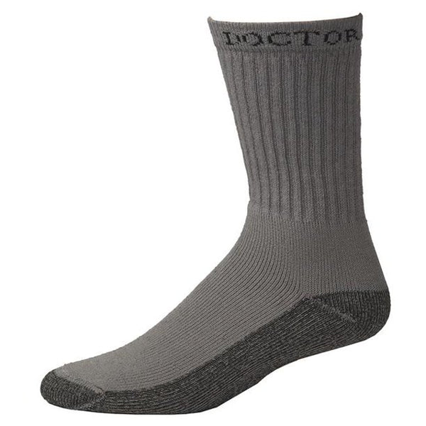 Boot Doctor Super Crew Boot Socks Grey With Black Sole - 0498806