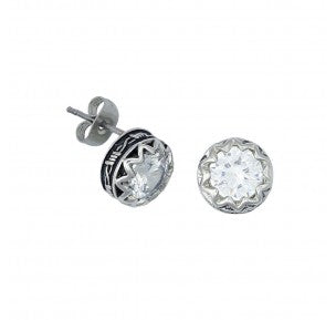 Montana Silversmiths Crystal Barbed Wire Stud Earrings