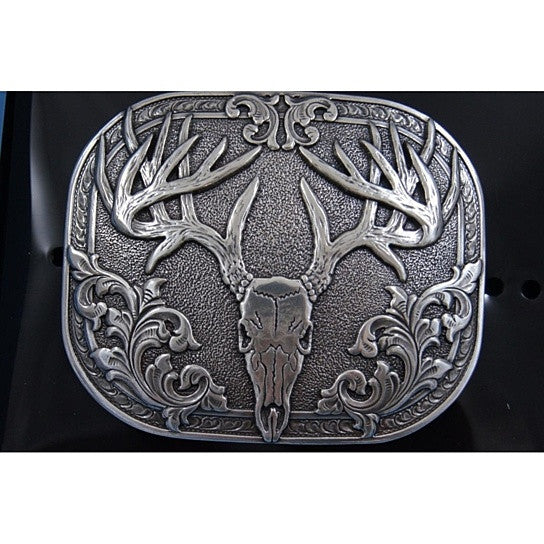 Nocona Western Buck Deer Skull Belt Buckle 37984