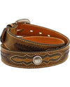 Ariat Men's Distressed Leather Lace Concho Belt A1021602