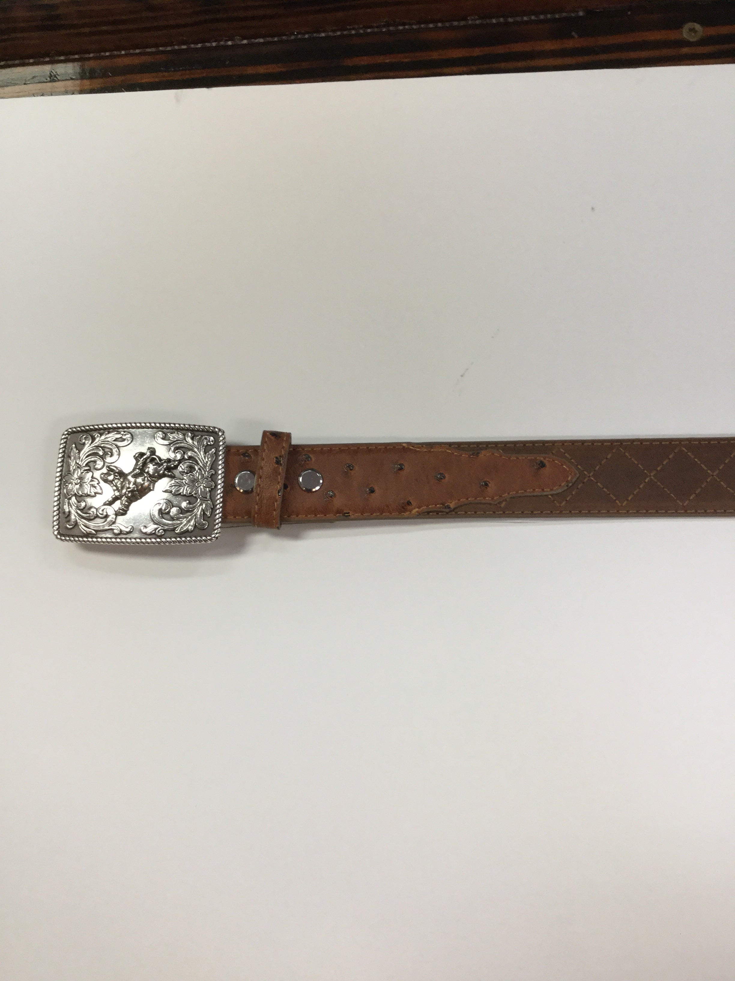 Nocona Boys Cognac Ostrich Belt N4440208