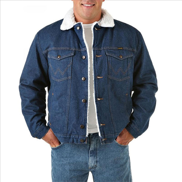 Wrangler Men's Cowboy Cut Western Lined Denim Jacket