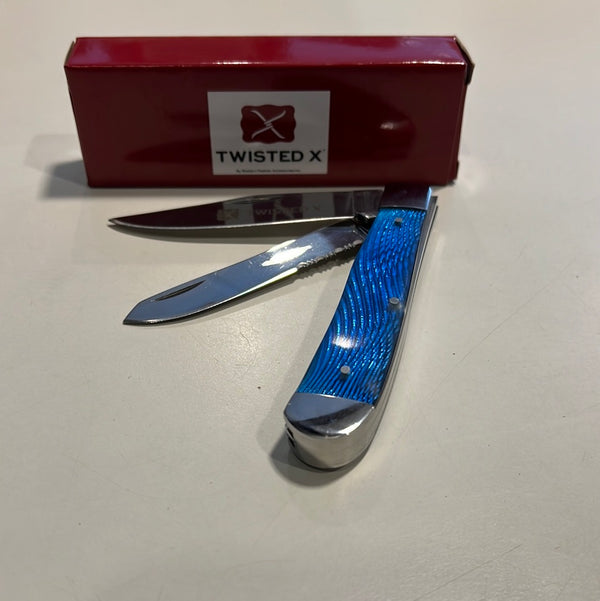 Twisted X Blue Wave Color Change Trapper Knife XK413