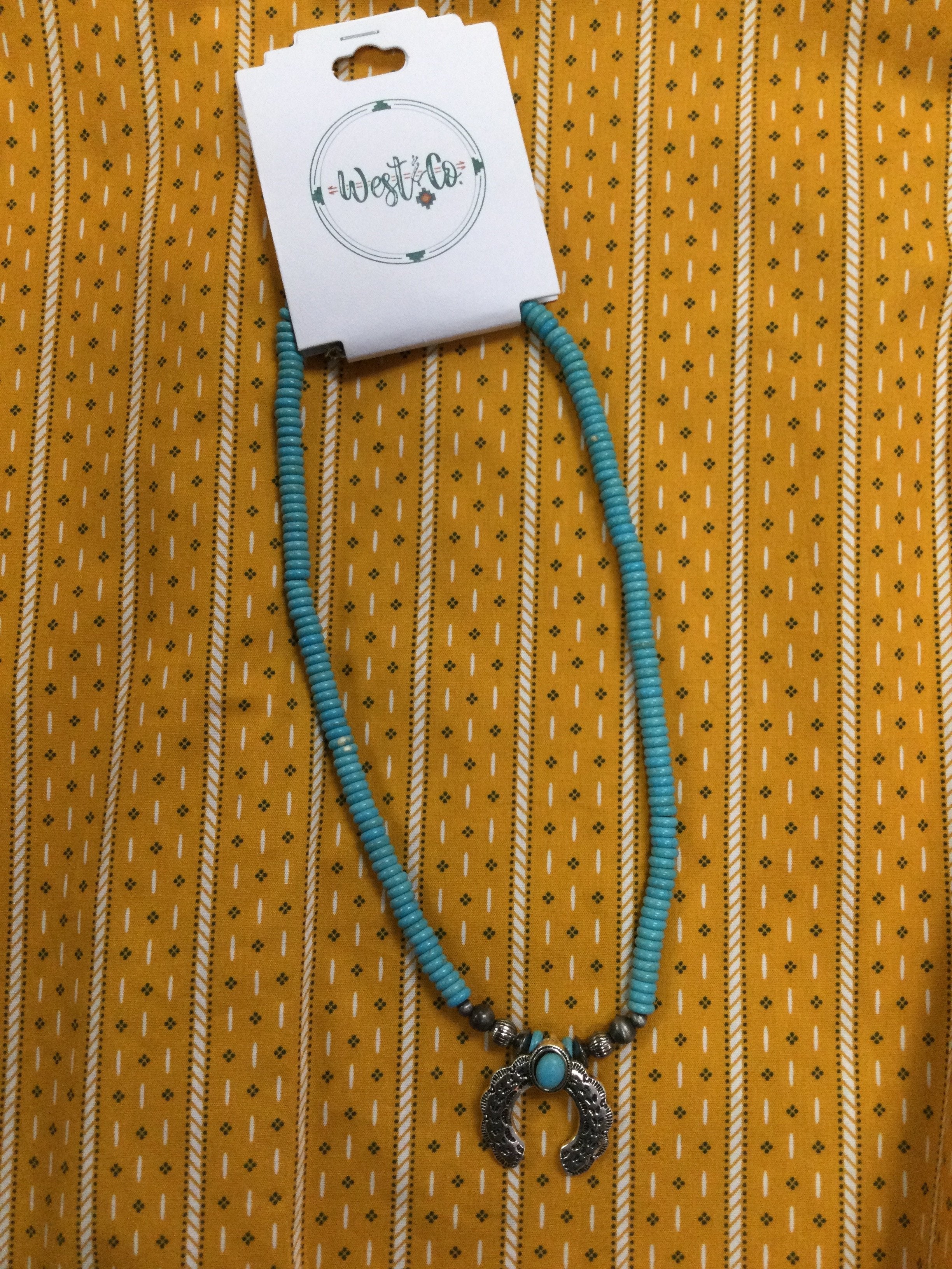 West & Company Turquoise Necklace with Naja Charm