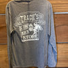 Tracies Boots & Buckles is One Kick Ass Store Long Sleeve Heather Grey Shirt PC455LSKASG
