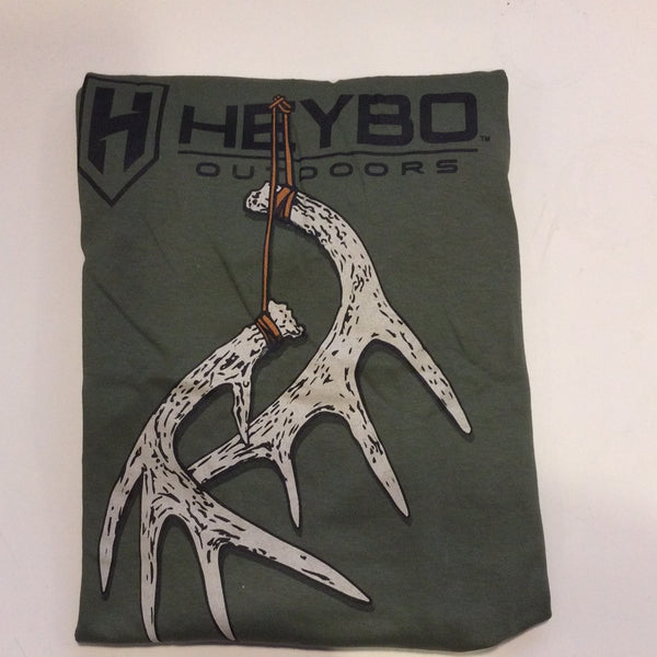 Heybo Mens Hanging Antler Long Sleeve Tshirt HEY2256