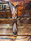 Circle G Ladies Brown Inlay Embroidered Boots L2071