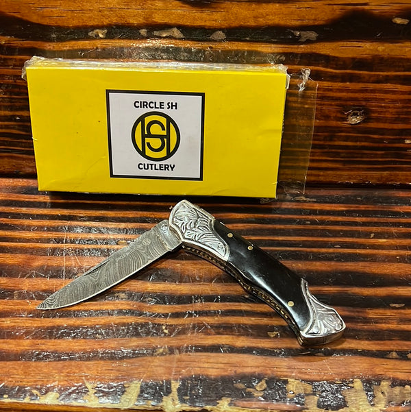 Circle SH Cutlery Damascus Foulding 7" SH-9989