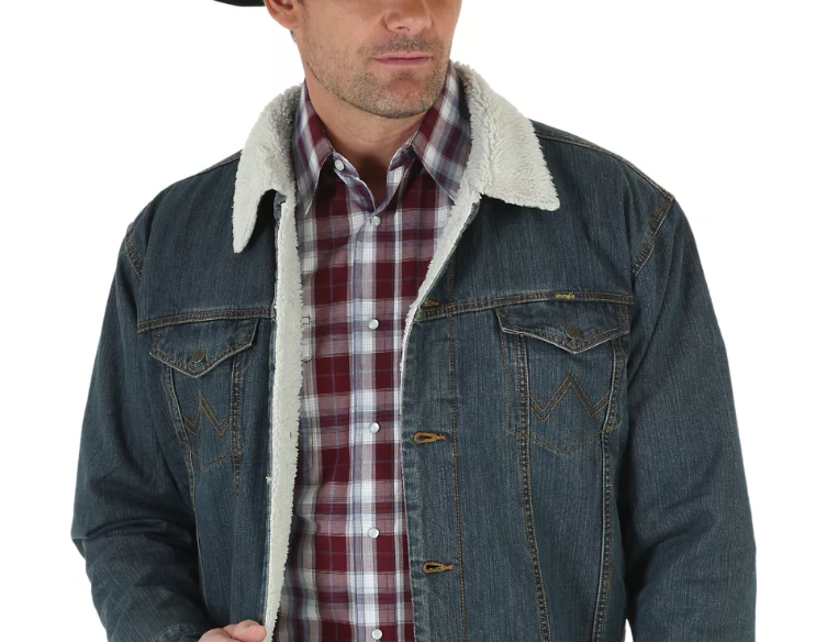 Wrangler Sherpa-Lined Denim Jacket for Men 74256RT