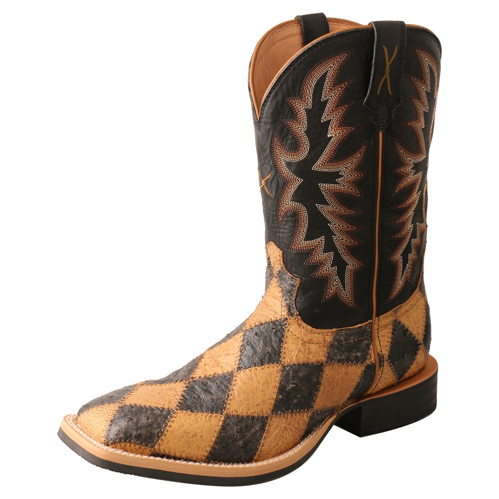 Twisted X Men's 11' Ruff Stock Ostrich Square Toe Boot #MRS0071