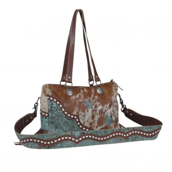 TURQUOISE STARS CONCEALED BAG- S-3789