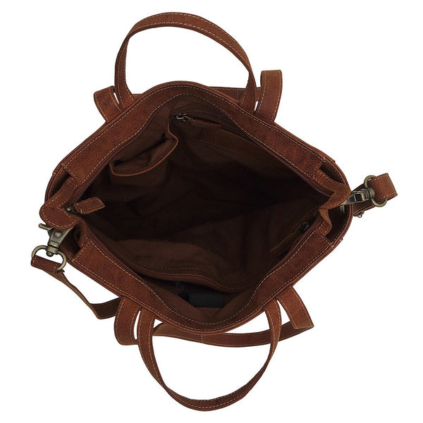 Myra Pion Leather Hairon Bag- S-6563