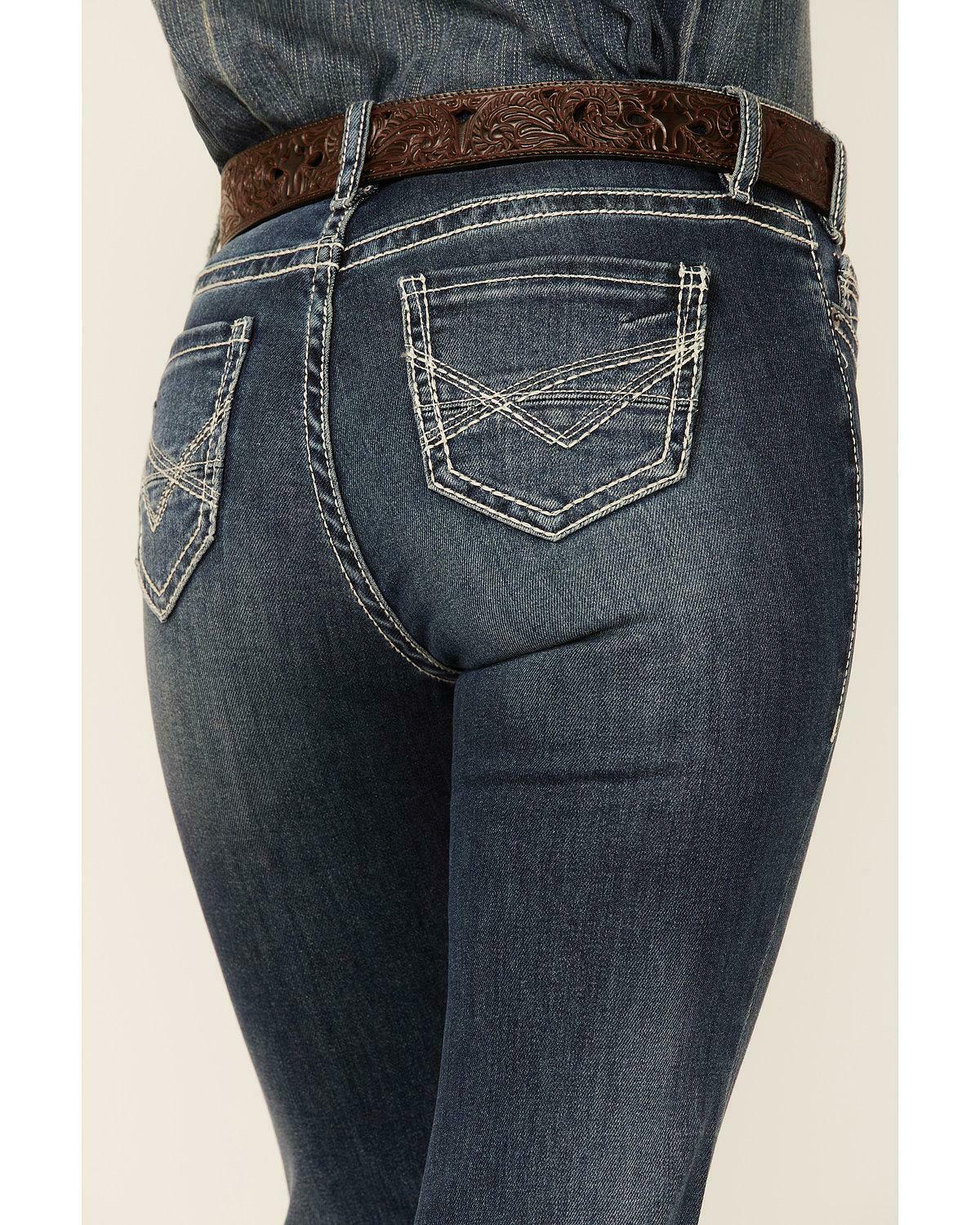 Rock and Roll Women's Riding Bootcut Denim Jeans - W7-2711