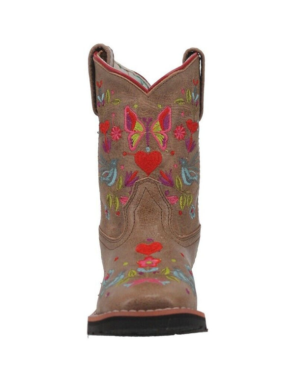 Dan Post Kids Fleur Embroidered Square Toe Boots DPC3949