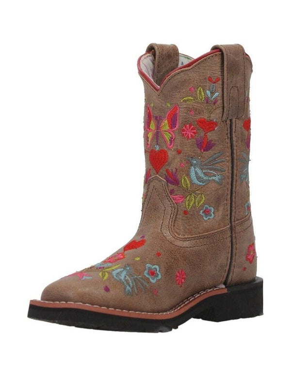 Dan Post Kids Fleur Embroidered Square Toe Boots DPC3949