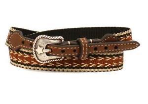M&F Leather Tapered Tan/Black/Brown HatBand 0204502