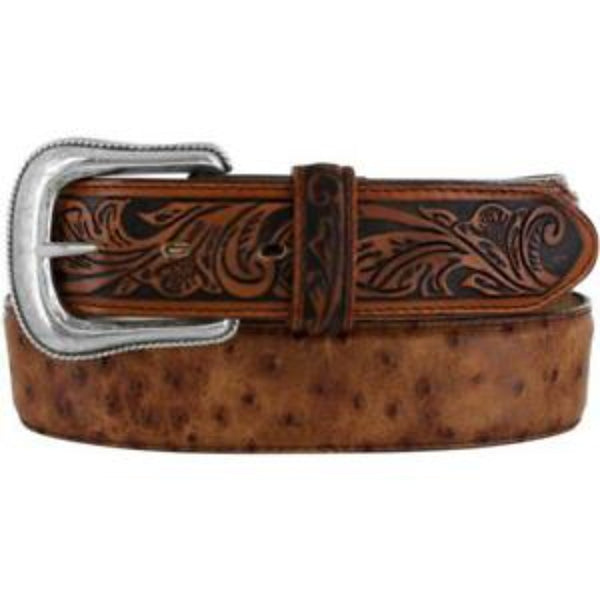 Tony Lama Men's Rustic Ostrich Belt C42525