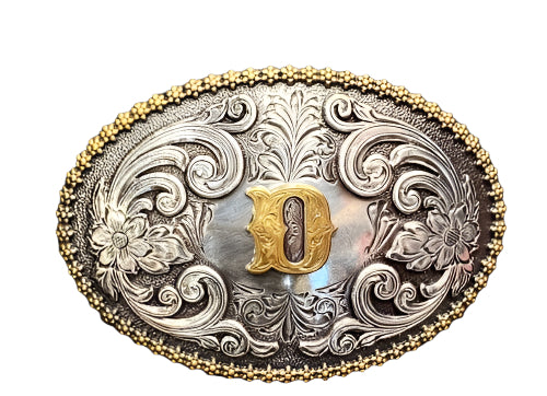 NOCONA OVAL INITIAL BUCKLE D - ACC BUCKLE - 37072-D