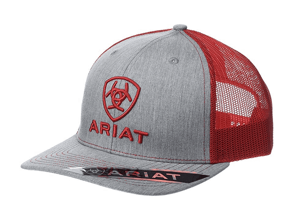 Ariat Men's Grey & Red Logo Snapback Cap A300005104