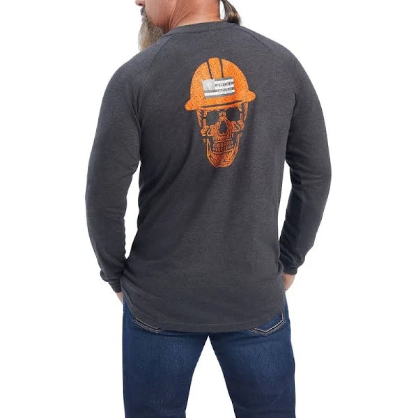 Ariat Men's Rebar Cotton Strong Roughneck Graphic Long Sleeve T-Shirt- 10041588