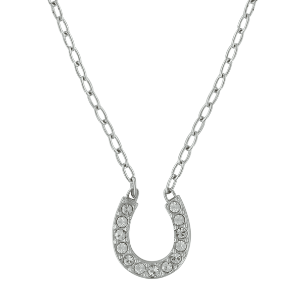 Montana Silversmiths Clear Rhinestone Horseshoe Necklace NC62