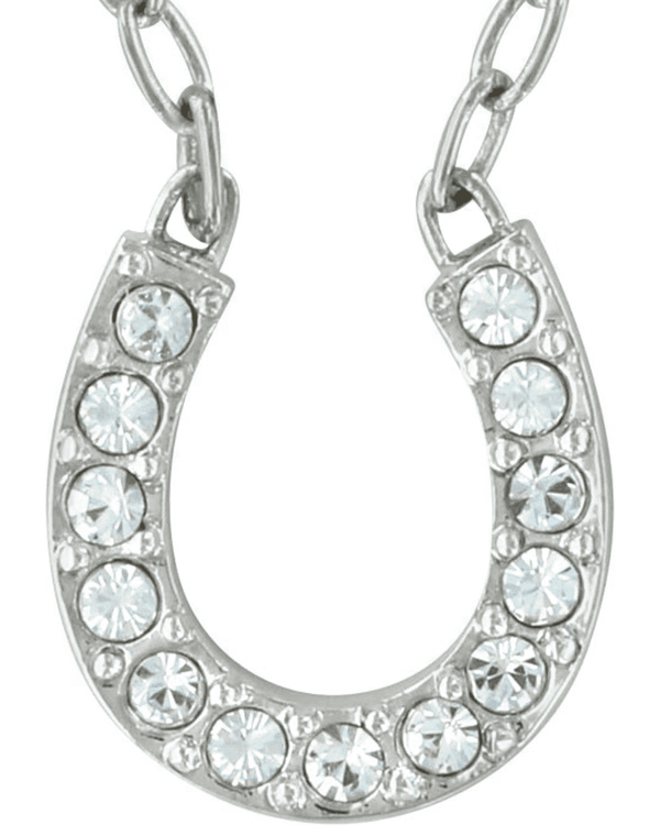 Montana Silversmiths Clear Rhinestone Horseshoe Necklace NC62