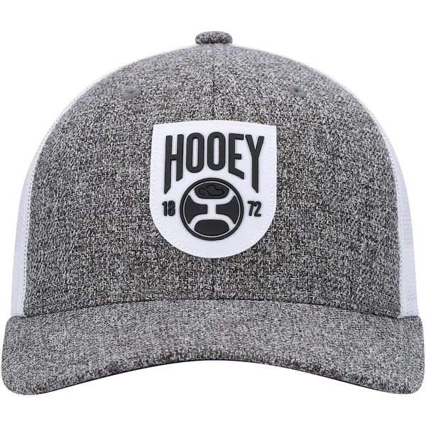 Hooey "Bronx" Shield Patch Ball Cap Grey 2003T-GYWH